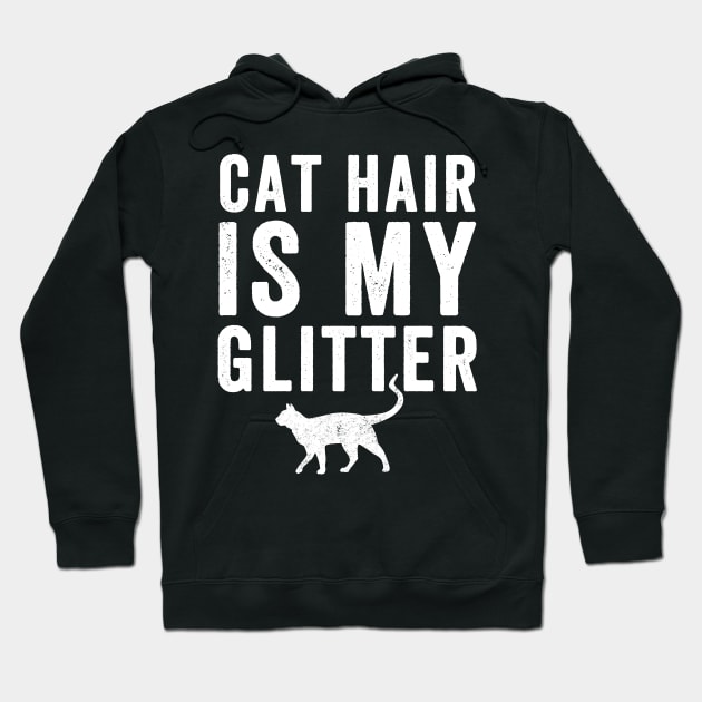 Cat hair is my glitter Hoodie by captainmood